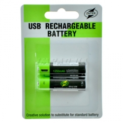 Акумулятор AA LiPo 1.5V 1250mAh з microUSB (2шт.)