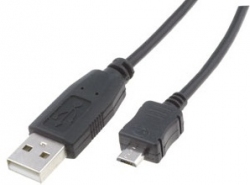 CU271-018-PB Кабель USB 2.0 Штекер USB A, штекер USB-B micro 1,8 м, чорний