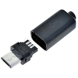 Штекер MICRO USB HW-MC-5M-BLK (черный)