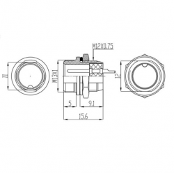 GX12F-6S (KLS15-225-M12-6 M1)