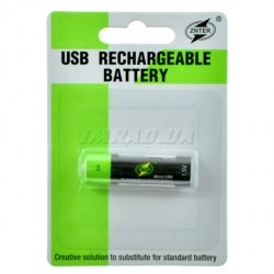 Аккумулятор AA LiPo 1.5V 1250mAh с microUSB