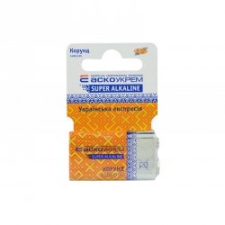 Батарейка лужна Корунд.6LR61.SC1